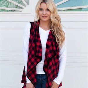 Plaid Buffalo Vest